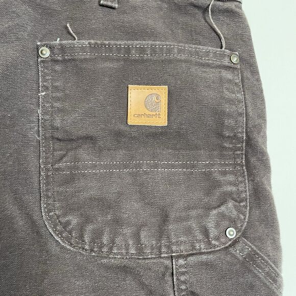 Carhartt Double Knee Canvas Pants Duck Dungaree Original Fit B136 DKB Size 40X34 - Picture 3 of 5